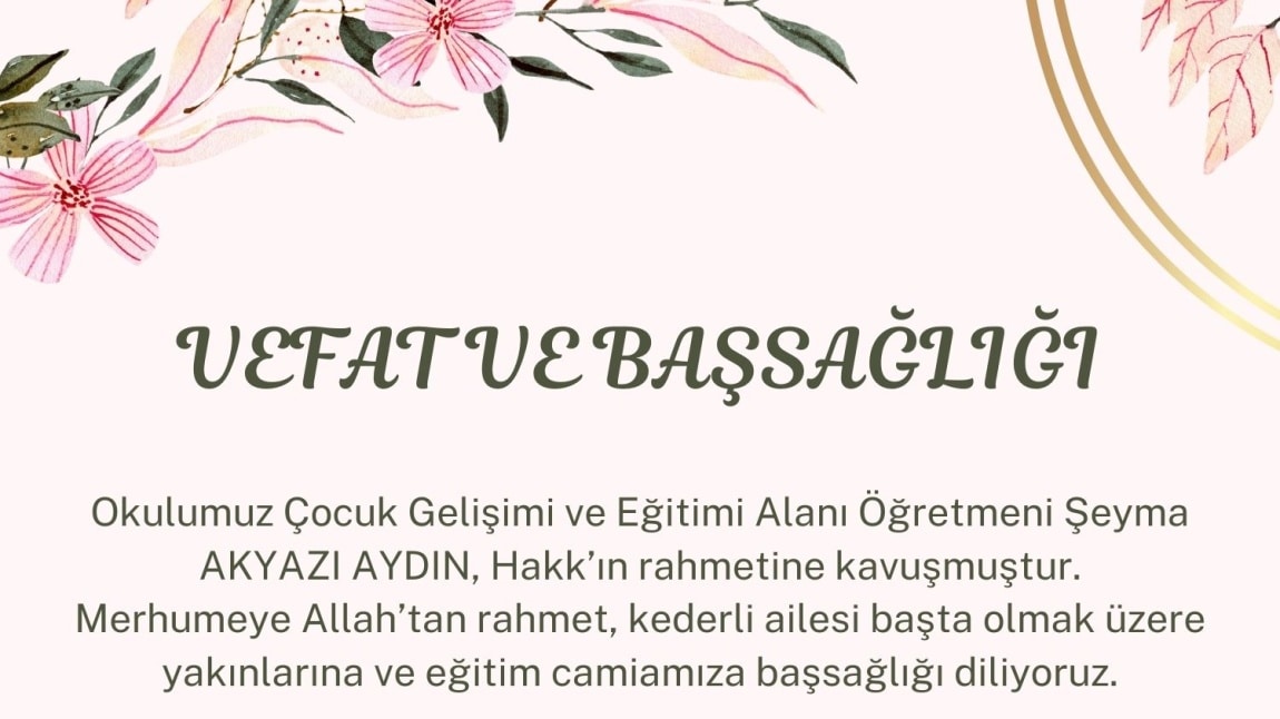 Vefat ve Başsağlığı
